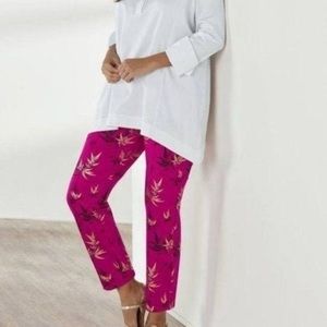 Soft Surroundings Emiko Pink Stretch Pants Plus Size 2XL